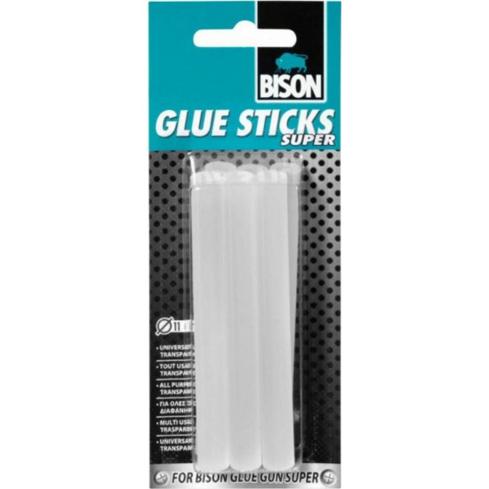 GLUE STICS ΔΙΑΦΑΝΑ ΣΤΙΚ ΘΕΡΜΟΚΟΛΛΑΣ 11MM BISON 6TEM 2794