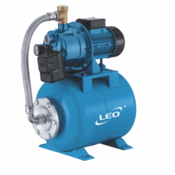 LEO LEPONO 5AXCm100SA5 Πιεστικό συγκρότημα πολυβάθμιο INOX με δοχείο οριζόντιο 25Lt 1.25Hp 02009