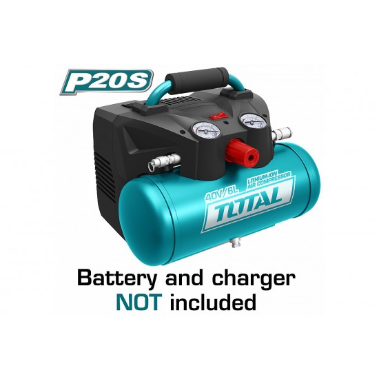 TOTAL ΑΕΡΟΣΥΜΠΙΕΣΤΗΣ ΑΕΡΟΣ ΜΠΑΤ. Li-ion 20V ΧΩΡΙΣ ΜΠΑΤΑΡΙΑ & ΦΟΡΤΙΣΤΗ (TACLI2003)