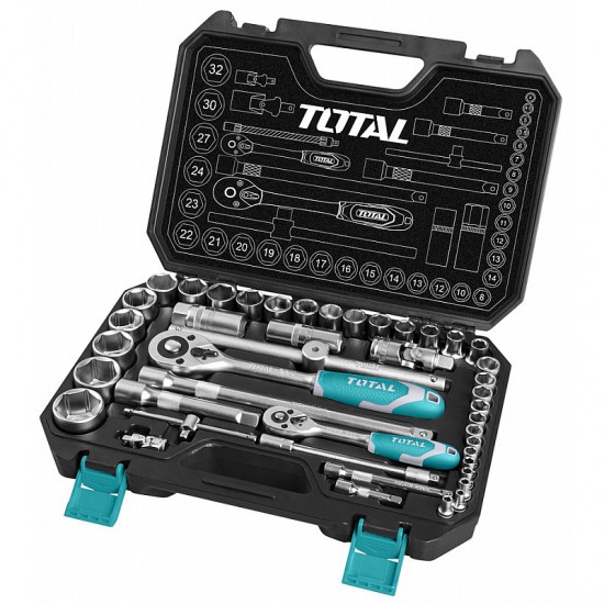 TOTAL ΣΕΤ ΚΑΣΕΤΙΝΑ ΚΑΡΥΔΑΚΙΑ 1/4\" & 1/2\" 44ΤΕΜ (THT421441)