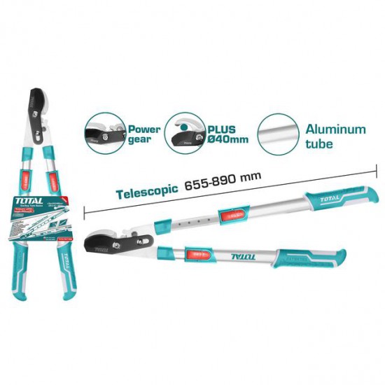 Ψαλίδα Κλάδου Τηλεσκοπική Με Βypass 65-85cm Total THTA1527406 