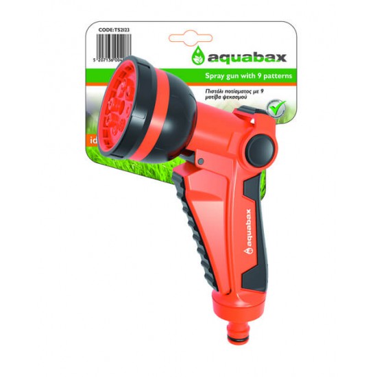  AQUABAX ΠΙΣΤΟΛΙ ΝΕΡΟΥ ΜΕ 9 ΜΟΤΙΒΑ ΨΕΚΑΣΜΟΥ (TS2123)