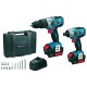 Δραπανοκατσάβιδο Λιθίου Σετ Κρουστικό BRUSHLESS + Παλμικό Κατσαβίδι Λιθίου 18V - 2x4Ah BULLE 63436