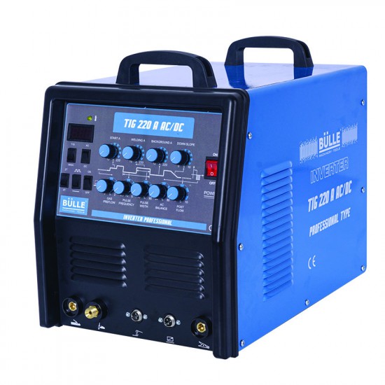Ηλεκτροσυγκόλληση Παλμική (Pulse) Inverter TIG AC/DC & MMA TIG 220A AC/DC BULLE 657005