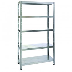 Ραφιέρα Μεταλλική Γαλβανιζέ με 5 Ράφια 200x100x40cm (200kg/ράφι) BULLE (610401)