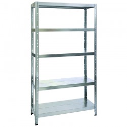 Ραφιέρα Μεταλλική Γαλβανιζέ με 5 Ράφια 200x120x50cm (200kg/ράφι) BULLE (610403)