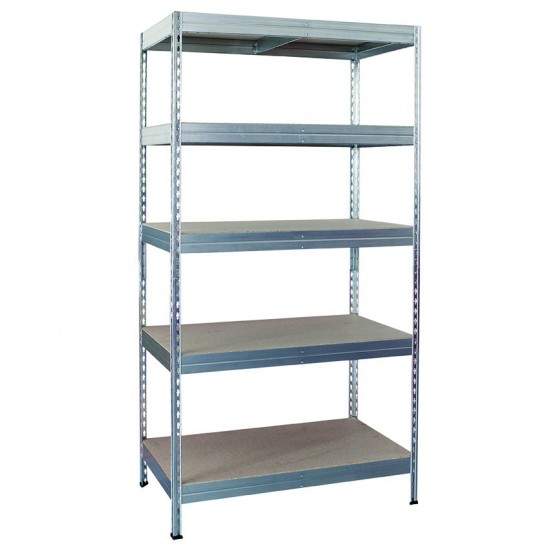 Ραφίερα Γαλβανιζέ με 5 Ξύλινα 192x100x50cm (300kg/ράφι) Ράφια BULLE (610408)